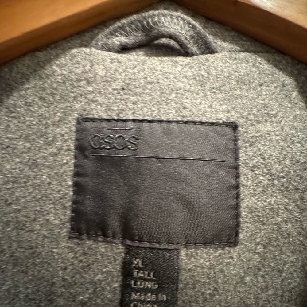 Gray Wool Blend Coat ASOS - Picture 8 of 8